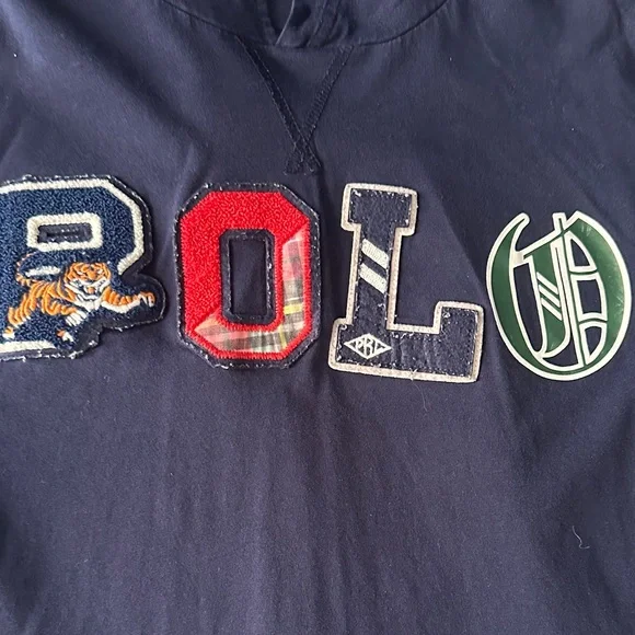 Polo by Ralph Lauren Kids Blue Logo Jersey with a hoodie - Picture 2 of 5